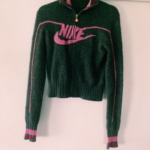 100% cashmere vintage nike zip up sweater